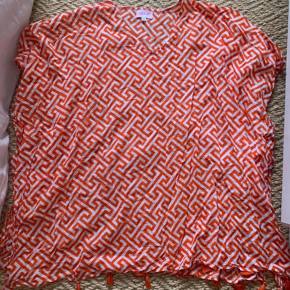 Orange beach coverup